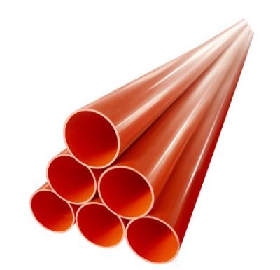 China China CPVC/PVC pipe protection cable and electric power wire cable protection high voltage pipe manufacturer-supplier orange color for sale