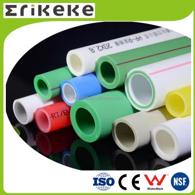 China Normal hot and cold water pipes green color ppr red white hot water pipe for sale