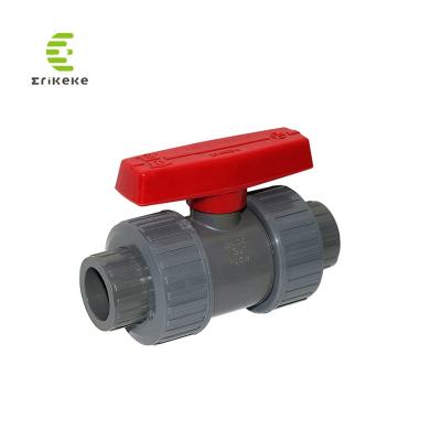 China Factory General Supply UPVC Float Genuine PVC Plastic Union Ball Valves Water Valve for sale