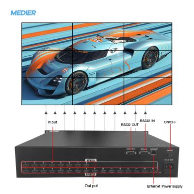 China Factory Price 2x2 4x4 1U 2U 4U 6U Indoor Multichannel Metal Matrix 4K HD Video Wall Controller for sale