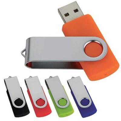 China 2021 Metal Promotional Items Twist Plastic Swivel Usb 3.0 8Gb 16Gb Flash Memory Usb Flash Drive for sale