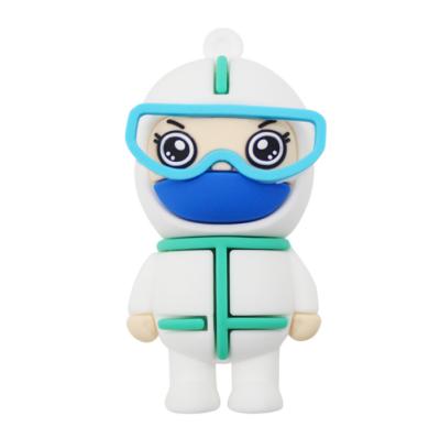 China Noble Gift/For Personality Customized Flash USB Drives Cartoon Doctor Shape PVC USB Flash Memory Stick Sale PVC U Disk for sale