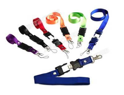 China Instant Ribbon Neck Lanyard USB Drive Strap Pendrives Custom For Keys ID Card for sale