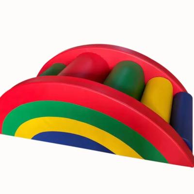 China Colorful Toddler Playground Rainbow Soft Play Set for sale