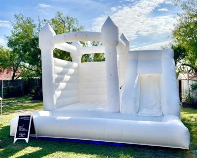 China Commercial Toddler Playground Bounce House Bouncy House for Kids Outdoor White Castle Bounce House with Slide and Ball Pit for sale