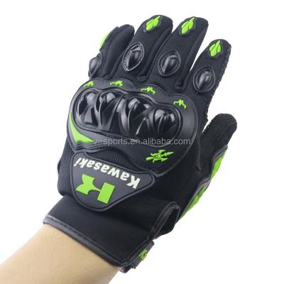 China Full Finger Kawasaki Style Motorcycle Gloves M,L,XL avialable XXL Motorcycle Professional Gloves For Streetbike Dirt Bikes Cross Bikes for sale