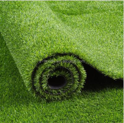 China Customized Curly PE Monofilament+PP Roll Size Artificial Grass For Super Market 30mm-35mm for sale