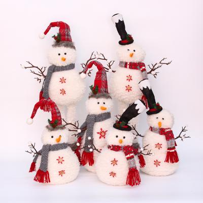 China No Legs Cute Creative Christmas Snowman Doll Shopping Mall Window Decoration Christmas Doll Desk Ornaments for sale