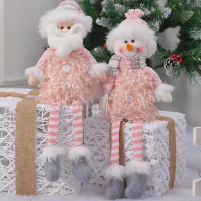 China Newest Selling Personality Creative Cute Cheap Elk Christmas Decorations Mixed Color Christmas Doll Decoration for sale