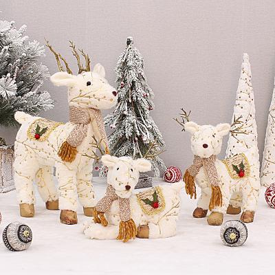 China Cheapest Christmas Factory Price Christmas Decorations Quadruped Deer Doll Ornaments From Home Decoration And Alpaca Christmas for sale