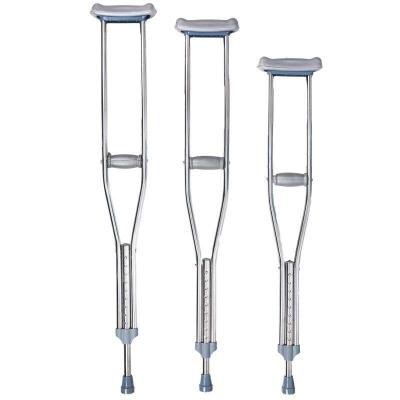 China Aluminum Alloy Light Weight Armpit Elbow Crutches For Seniors Are Stock Price Adjustable Axillary Crutches for sale