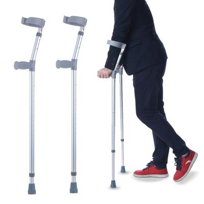 China Aluminum Alloy Disabled Walking Crutches Aluminum Height Adjustable Light Weight Aluminum Armpit Crutches for sale