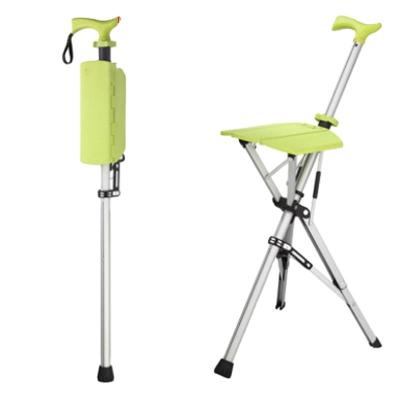 China New Aluminum Alloy Automatic Unfolding Crutch Chair Rehabilitation Elderly Crutches Durable Folding Adult Crutches for sale