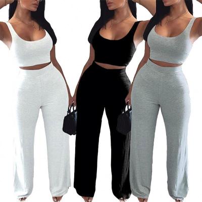 China 2021 Wholesale Anti Wrinkle Anti Wrinkle Apparel 2 Pieces Skyrocket Two Piece Pants Set Equipment Women for sale