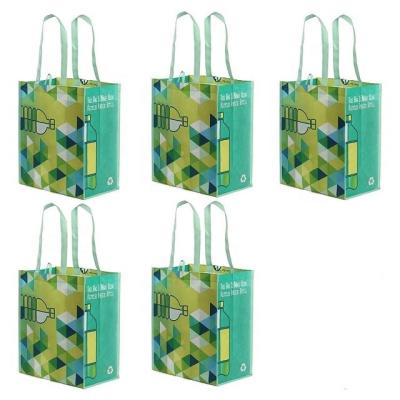 China Reusable Extra Large Handled Grocery Bag Made From Eco Friendly Recycled Plastic Bottle Heavy Duty (Rpet) Material With Sublimation Print for sale