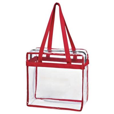 China Large Capacity Customized Clear Transparent PVC Travel Makeup Bag With Zipper for sale