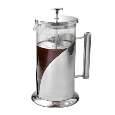 China Sustainable 304 Stainless Steel French Press Coffee Maker With High Borosilicate Glass And Reusable Filter for sale