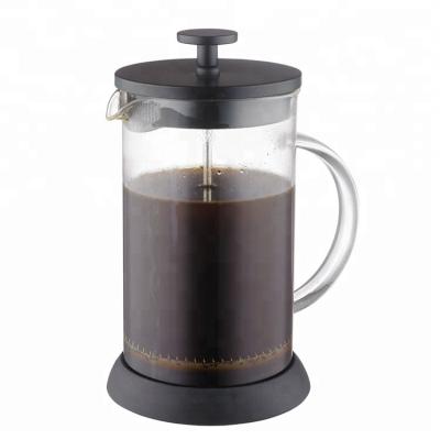 China Viable Custom Wholesale Coffee 600ml French Press Logo Glass Portable for sale