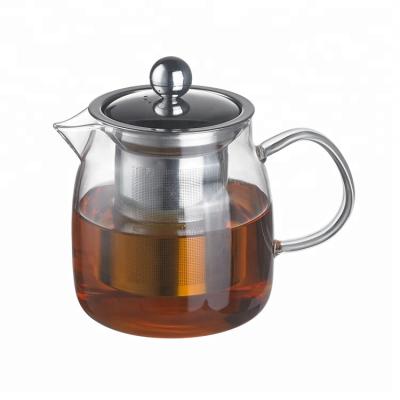 China 500ML Borosilicate Glass Viable Teapot with Infuser, Coffee Glass Teapot for sale