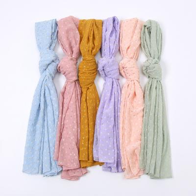 China New Autumn And Winter Female Pearl Chiffon Bronzing Ball Women's Scarf Fashion Baotou Shawl Factory In Running Vs326 for sale