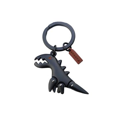 China Cute Animal Metal Couples Car Dinosaur Kids Dinosaur Cartoon Key Chain for sale