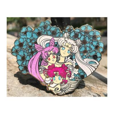 China Hot Selling China Latest Design Custom Design Cartoon Anime Hard Enamel Pin For Sale for sale