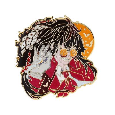 China China Custom Hard Mystical Sandblasting Enamel Pin Volume for sale