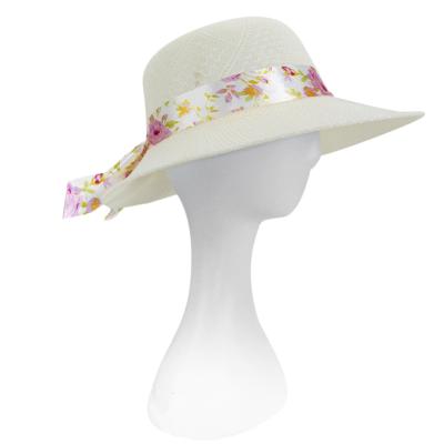 China Fashion Beach Round Brim Solid Color Sliver COMMON Protective Outdoor Women Straw Hats for sale