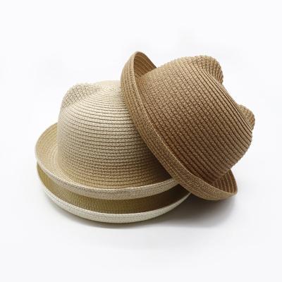 China COMMON Solid Color High Quality Breathable Summer Around The Brim Fashion Cute Straw Hats Unisex Beach Hats for sale