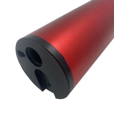 China Custom Industry CNC Machined Anodized Threaded Red Aluminum Tube 6061 Pipe for sale