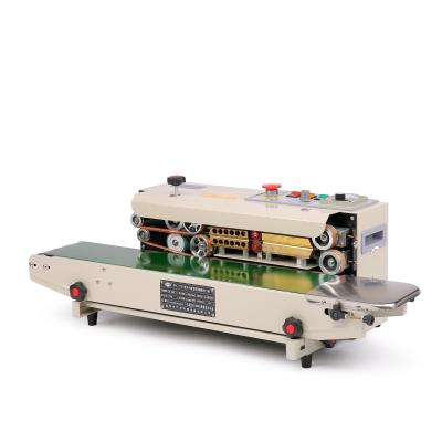 China 23 kg FR-770 Stainless Steel Band Continuous Sealing Machine for Bag Film Packaging for sale