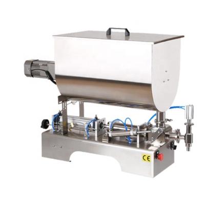 China 200 BPH Semi-Auto Table Top Pneumatic Oil Filling Machine with Heater and Mixer Pneumatic for sale