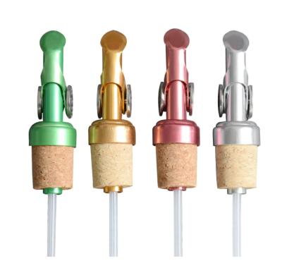 Cina Hot Sell 12cm Weighted Oil Pourer, Self Closing Spout, 4 Colors Available Siver/Gold/Red/Green in vendita