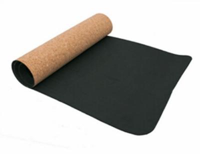 Chine Tapis écologique de yoga de liège de bande de couleur de logo fait sur commande chaud populaire noir de vente pour la vente en gros à vendre