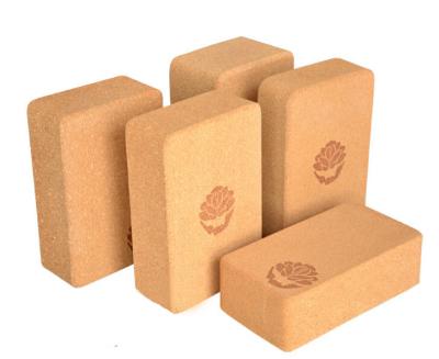 China 2016 Hot Sale custom printing logo eco-friendly natural cork yoga block 3''x6''x9'',good for yoga sports for sale