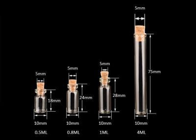 China 10mm Miniphiolen bekorken Glas-Dekoration/Klarglas Glas-Flaschen-mit Korken-Stoppern für Künste u. Handwerk, Projekte zu verkaufen