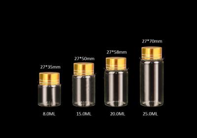 China 27mm Top Rated Clear Glass Jars Bottles with Aluminiu lid, Glass Bottles for Storage, Good Quality and Competitive Price for sale