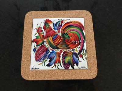 中国 20*20xmコルクTrivet、基づくコルク カスタマイズされたサイズとの陶磁器のTrivet 販売のため