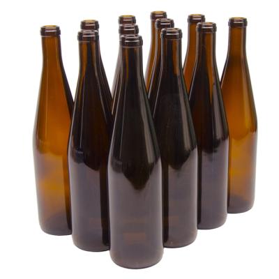 China Factory direct sales best quality 750ml round brown long neck beer glass bottle for sale