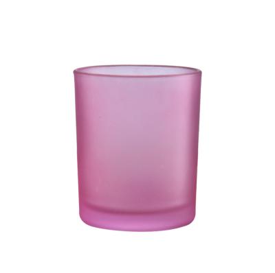 China High Qiality Wholesale Containers Clear Glass Cups Making Matte White Candle Jars for sale