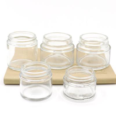 China Qiality guaranteed high quality eco-friendly glass jar for cosmetic packaging clear glass jar for sale