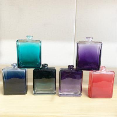 China Qiality Glass High Gradient Colored Spray Perfume Bottle 30ml 50ml 100ml for sale