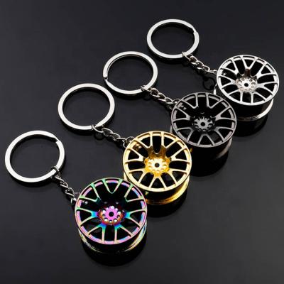 China Promotion/Gift/Advertising/Wholesale Custom Shaped Metal Hub Wheel Auto Souvenir Car Key Chain for sale