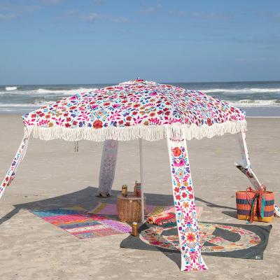 China Contemporary cotton square four legs seaside beach cabana pacific play party tents custom UV 50+ protection room cabana for sale