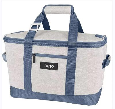 China Insulated 2022 Custom print portable ice cooler bag insulated eco friendly food lunch beach cooler bag easy carry waterproof fabric for sale