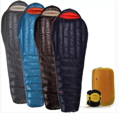 China Mummy 2022 Custom duck down sleeping bag goose camping cold weather warm lightweight outdoor big and tall sleeping bag for Europe wint for sale