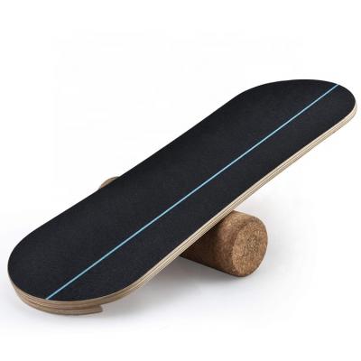 China Balance Board Factory Direct Sale Custom Design Wooden Balance Board Fitness Balance Board With Roller Handle for sale