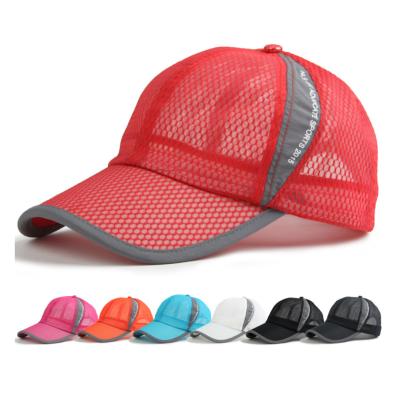 China JOINT Print Custom Cool Breathable Mesh Running Hat Fitted Mesh Sports Hat Foldable Running Hat for sale