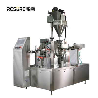 China RESURE RS8D-F250 food top ziplock pouch powder packing machine stand up pouch filling machine for sale