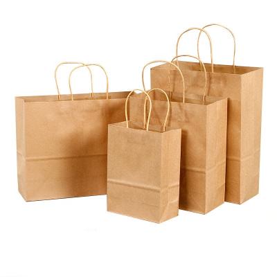 China Recyclable Craft Paper Bag Printing Paper Gift Bag Custom Brown Kraft Paper Bag for sale